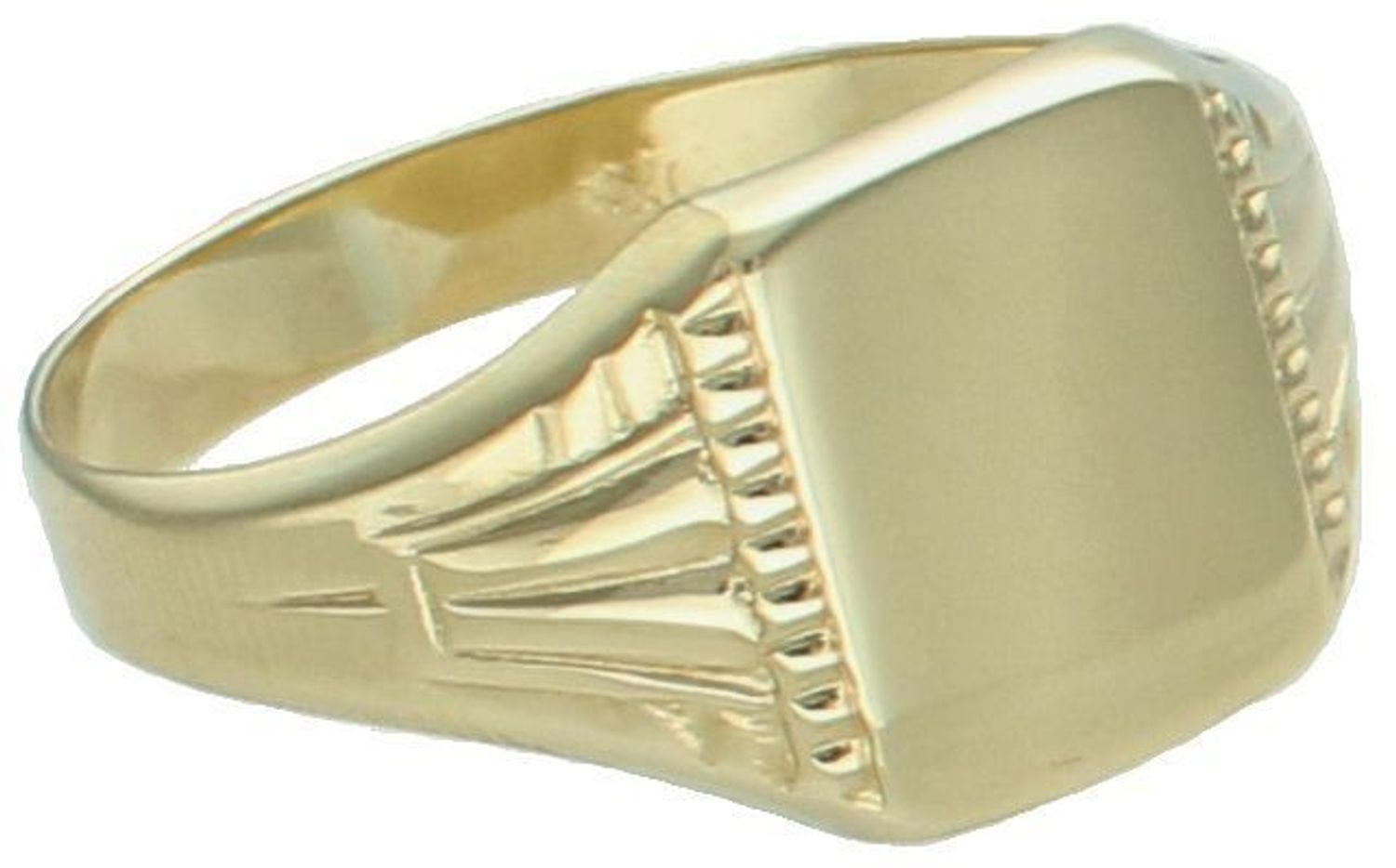 Pierścionek sygnet z grawerowanymi bokami SY 248 375 Męski sygnet wykonany próby złota 375. Męska biżuteria idealna na wszelkie okazje. Złota biżuteria o ciekawej, niepowtarzalnej formie, która zachwy1.jpg